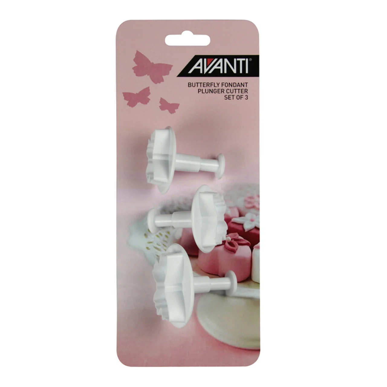 Avanti Butterfly Fondant Plunger Cutter Set – 3 Piece