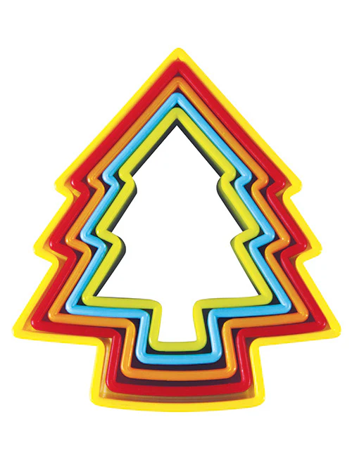 Avanti Christmas Tree Cookie Cutters 5 Piece Set – Multi Coloured