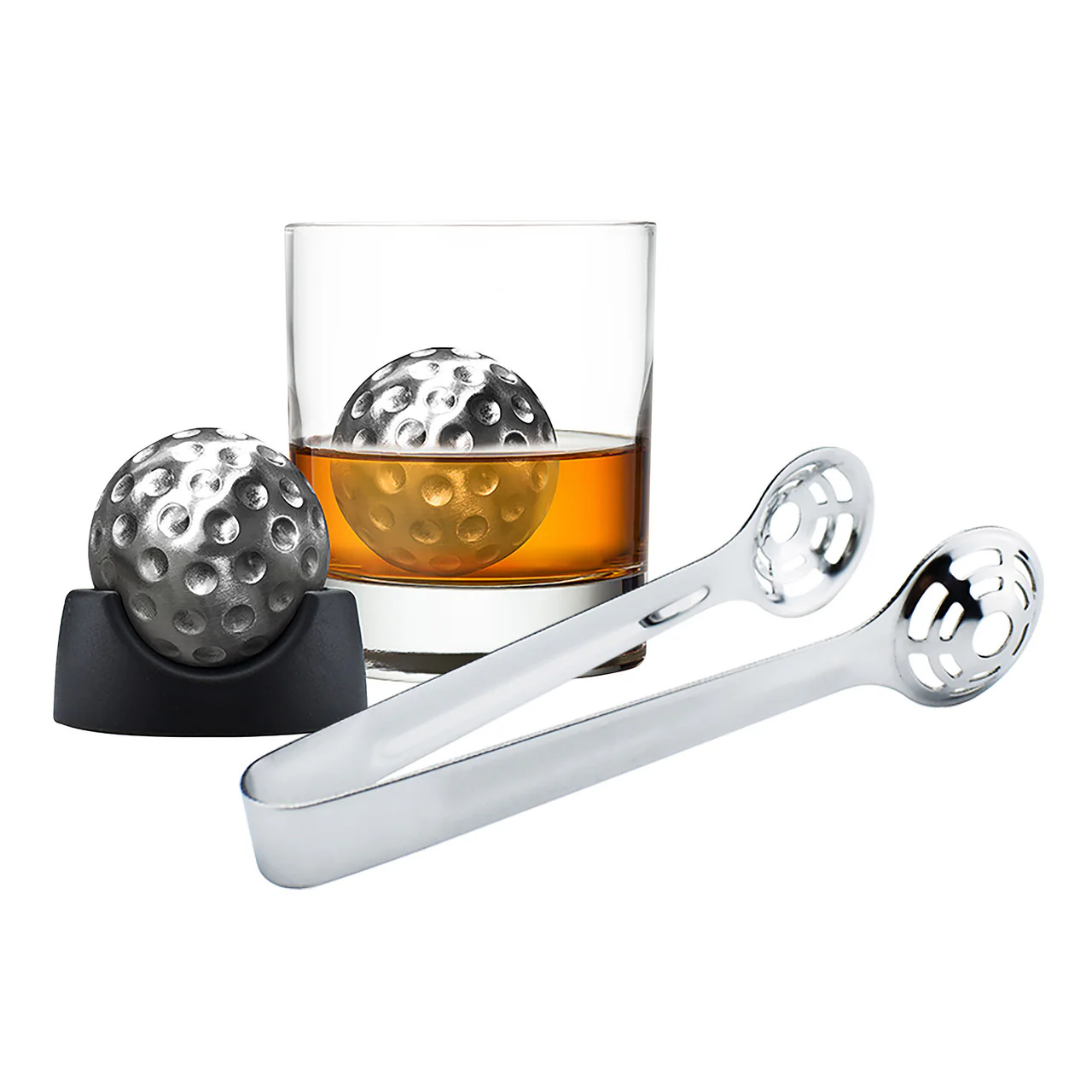 Avanti Ice Golf Ball Set With Tongs – Trays And Velvet Pouch In Magnetic Gift Box