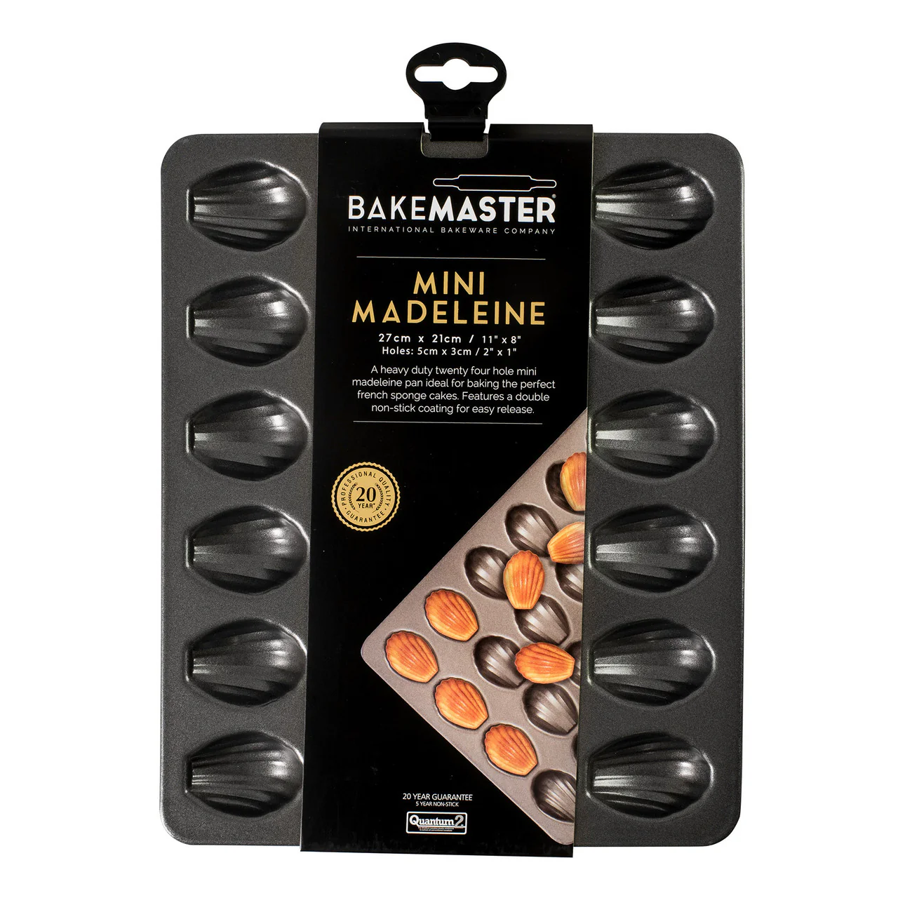 Bakemaster 24 Cup Mini Madeleine Pan 27 x 21cm - Non-stick - Image 3