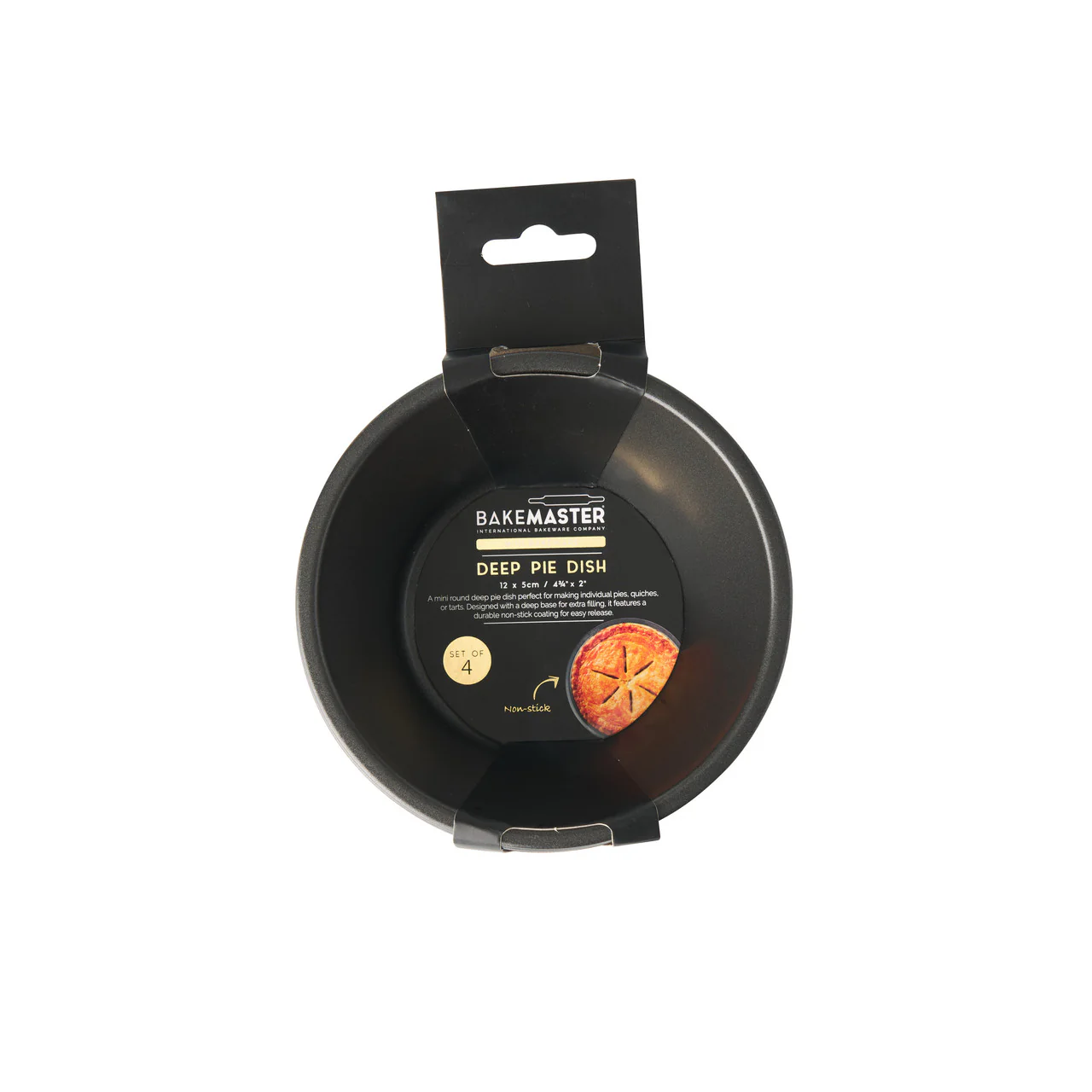 Bakemaster Deep Pie Dish Set of 4 12 x 5cm - Non-stick - Image 4
