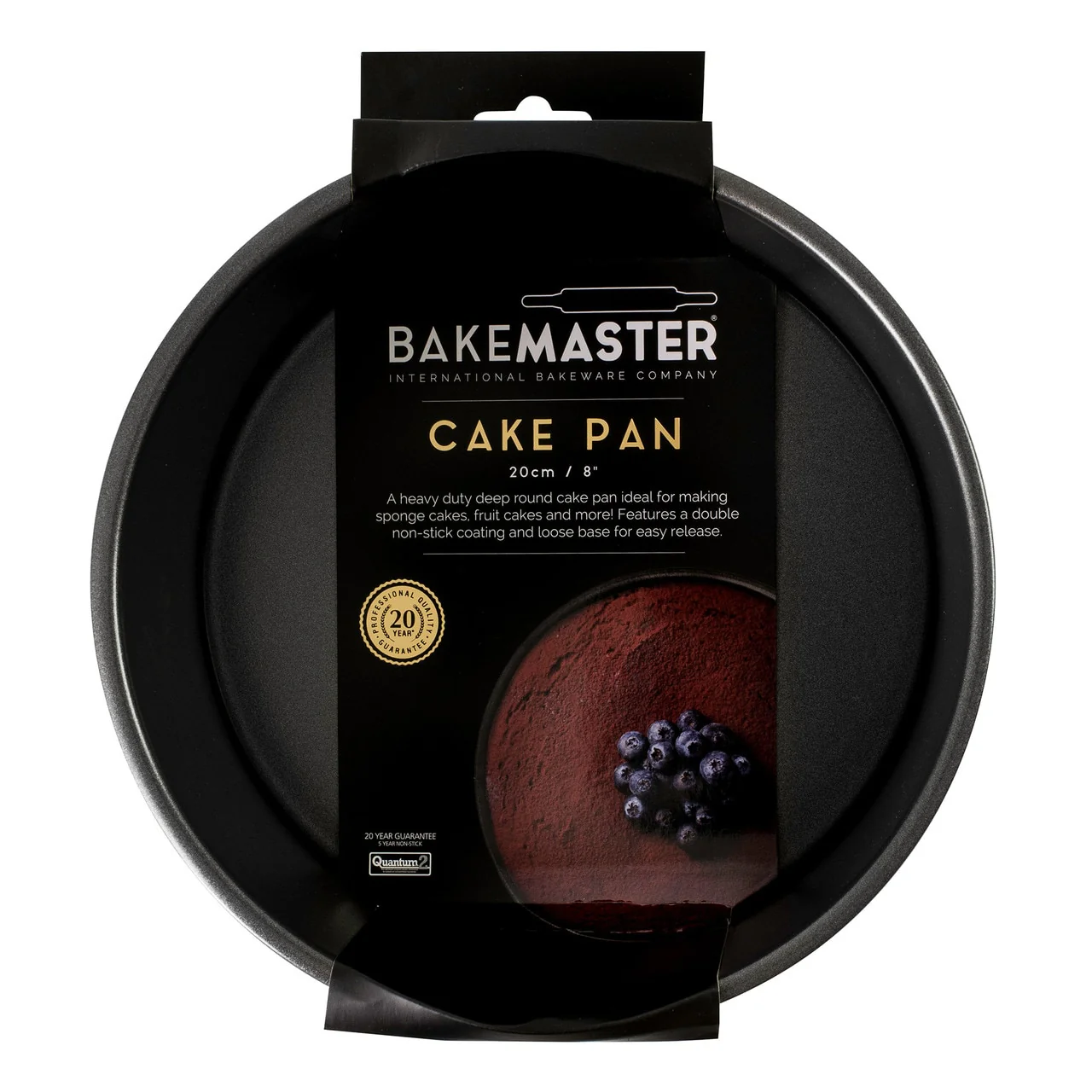 Bakemaster Nonstick Loose Base Round Deep Cake Pan - 20cm X 8cm - Image 3