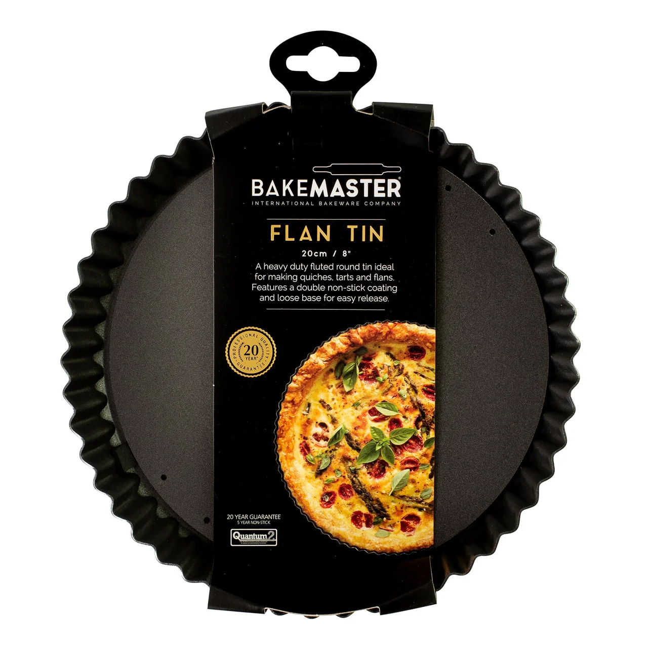 Bakemaster Loose Base Rnd Flan/Quiche Pan, 20Ø X 3.5Cm - Non-Stick - Image 3