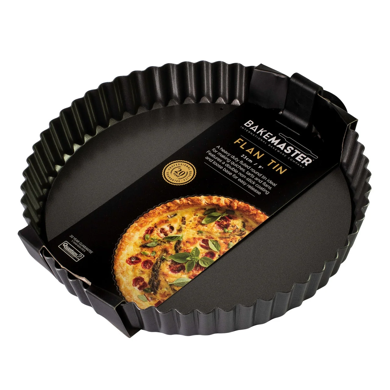 Bakemaster Loose Base Rnd Flan/Quiche Pan, 23Ø X 3.5Cm - Non-Stick - Image 2