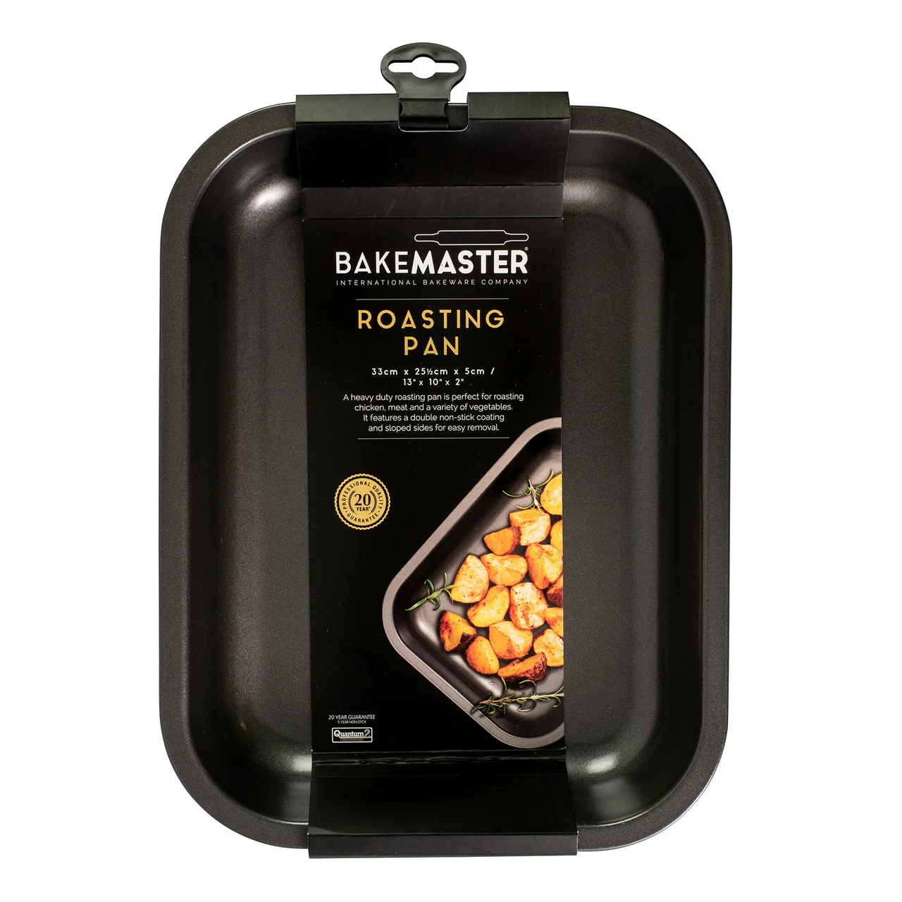 Bakemaster Non-Stick Medium Roasting Pan, 33 X 25.5 X 5Cm - Image 3