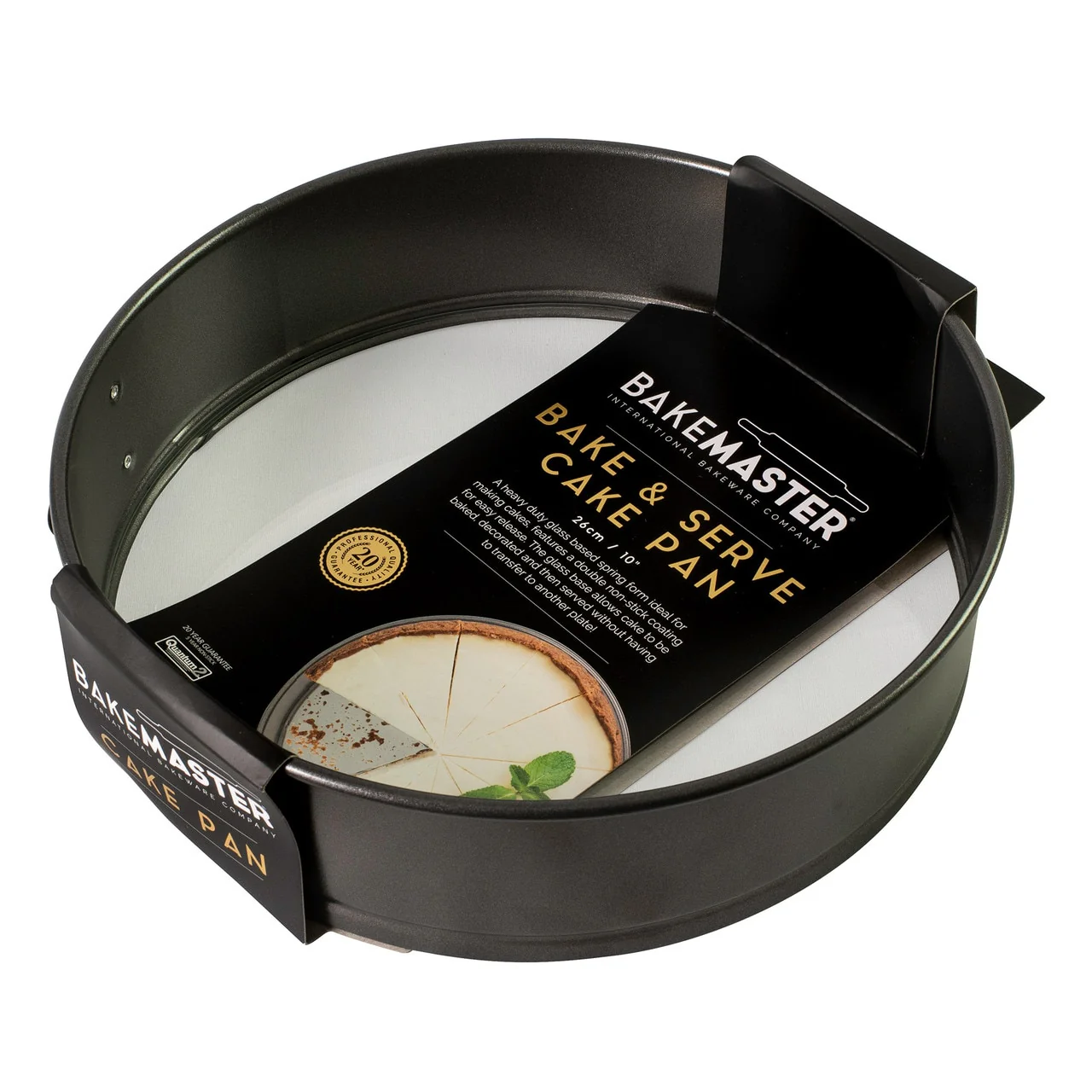 Bakemaster Nonstick Springform Cake Pan With Glass Base - 26cm X 7cm - Image 2