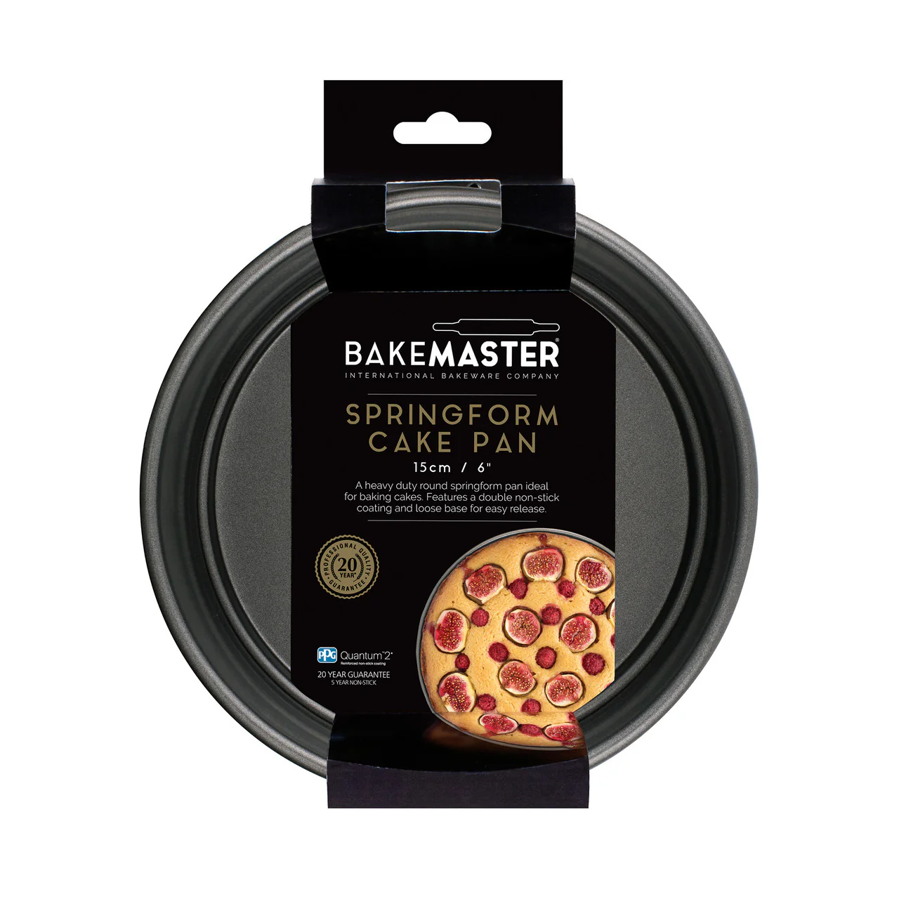 Bakemaster Springform Round Cake Pan 15 x 6cm / 6" - Non-stick Carbon Steel - Image 2