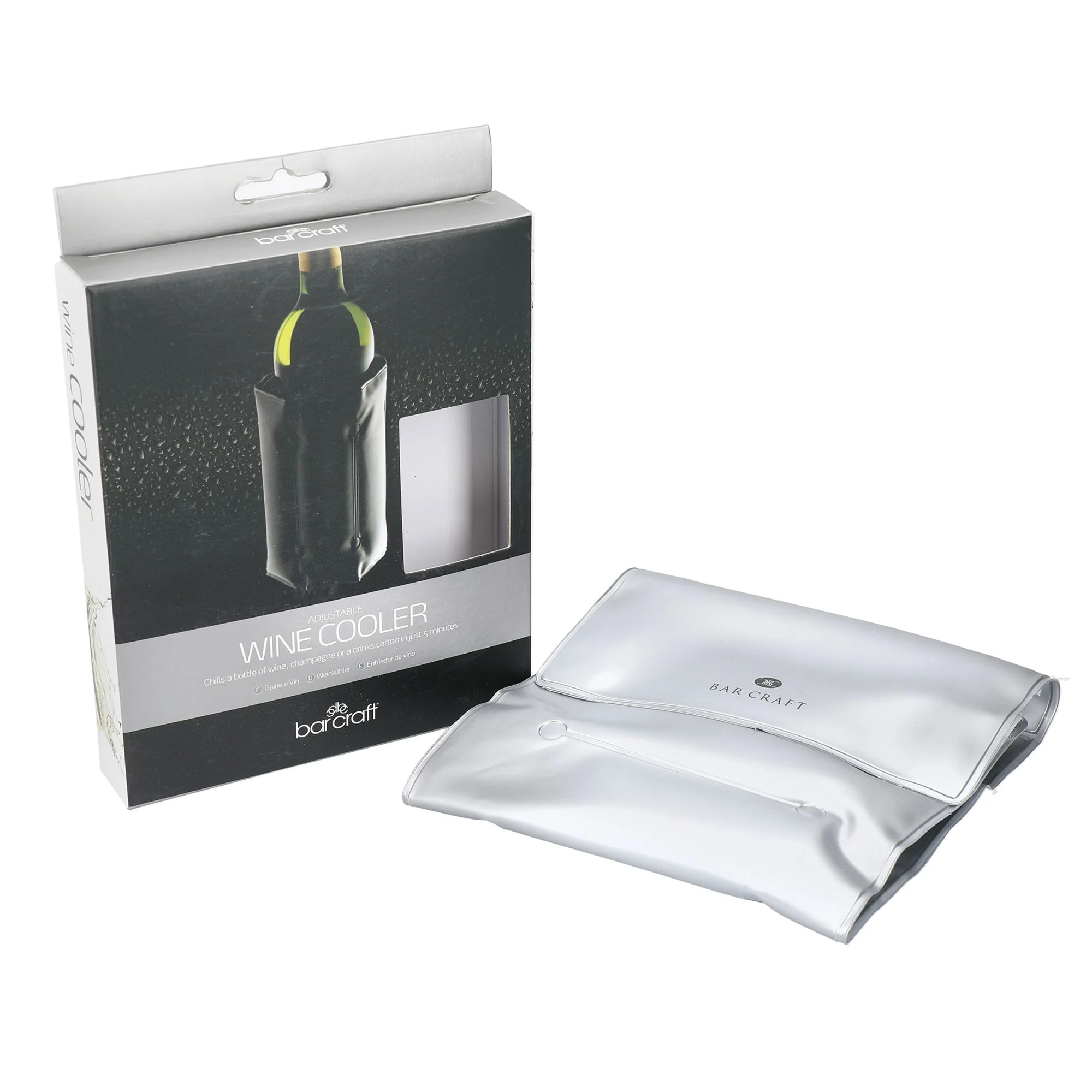 BarCraft Wrap Around Silver Wine Cooler - Image 8