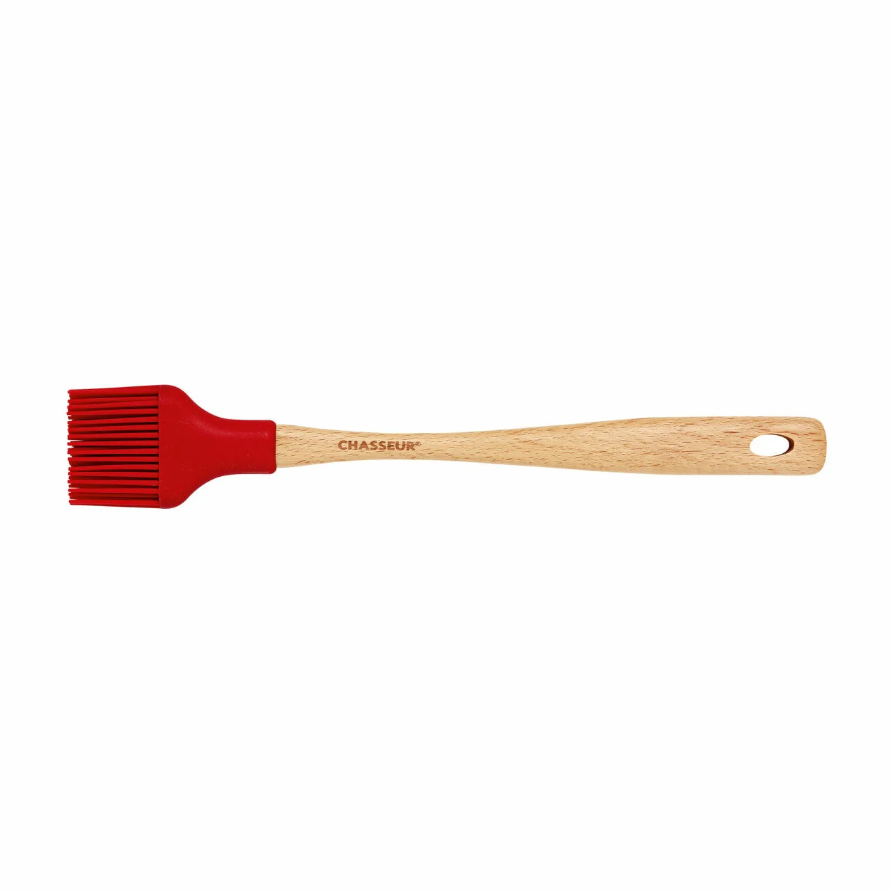 Chasseur Silicone Heads Basting Brush with Beechwood Handle – Red