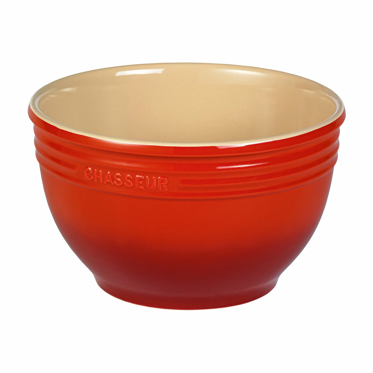 Chasseur Stone Large Mixing Bowl Red - 29cm x 17cm/7L