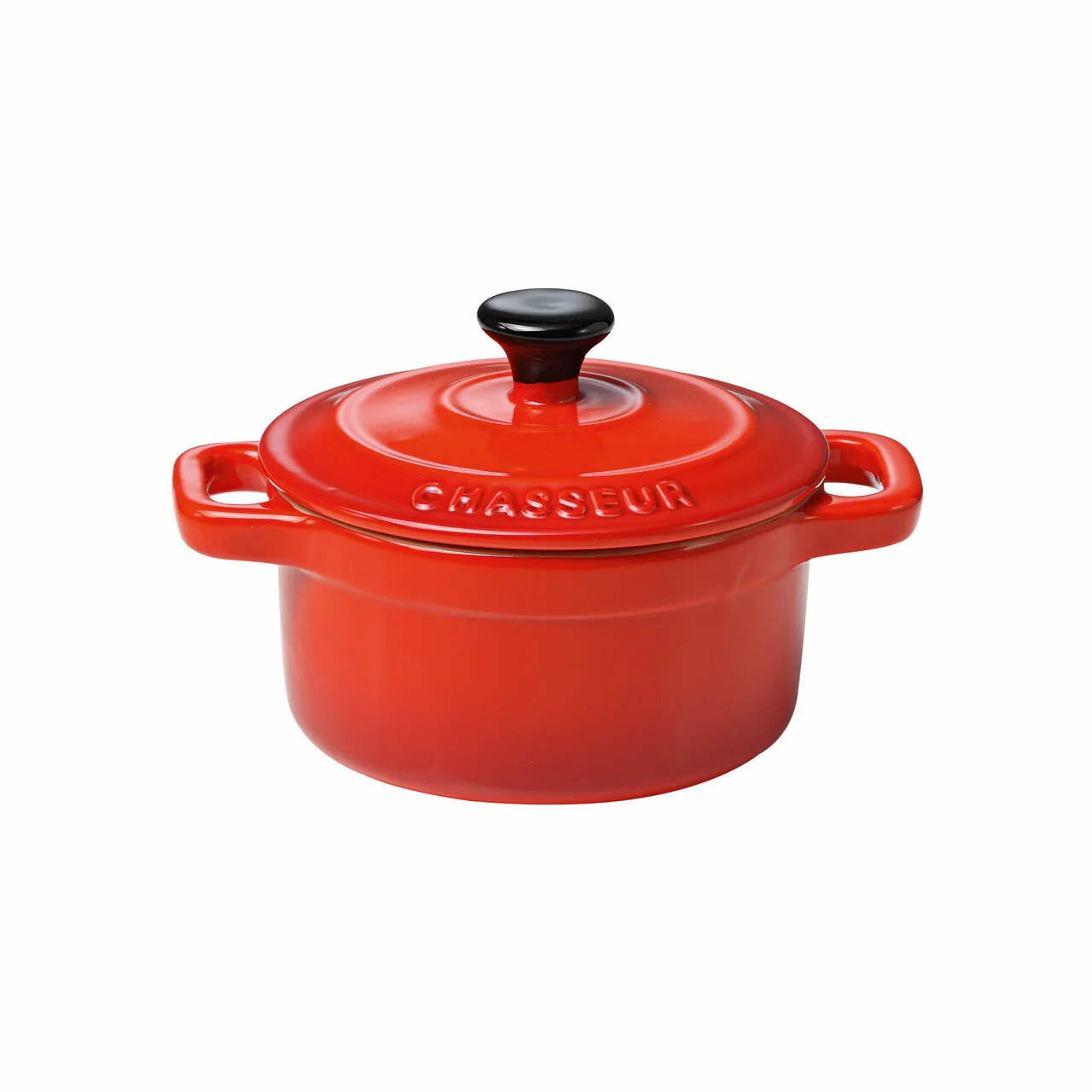 Chasseur Stoneware Mini Cocotte Red - 10cm diameter x 9cm/300ml