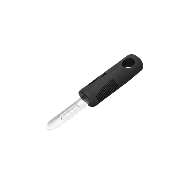 Chef Inox Easy Grip Fixed Peeler Stainless Steel with Black Handle 175mm