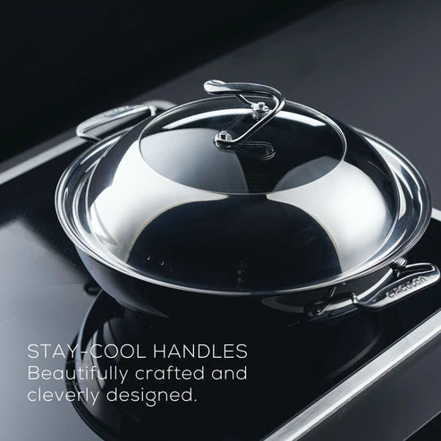 Circulon C-Series Hybrid Clad Stainless Steel Induction Covered Wok 36cm - Image 4