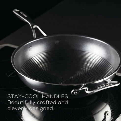 Circulon C-Series Hybrid Clad Stainless Steel Nonstick Induction Open Stirfry 32cm - Image 5