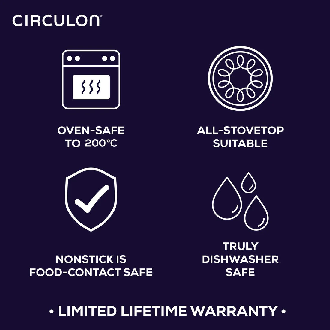 Circulon ScratchDefense A1 Nonstick Induction Skillet 21.5cm & Casserole 28.5cm - Image 6