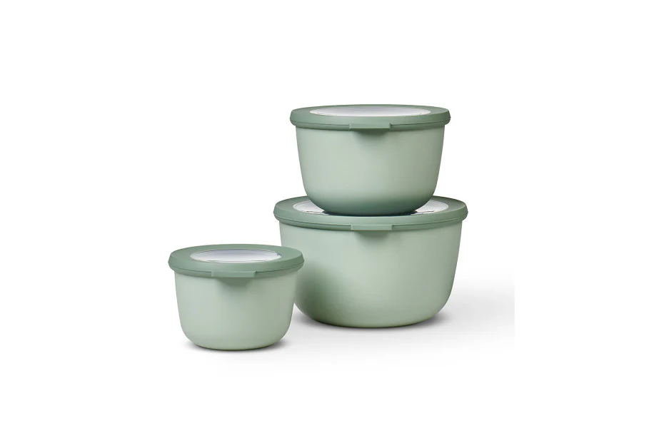 Mepal Cirqula Food Storage Round Small Set 3-Piece Nordic Sage