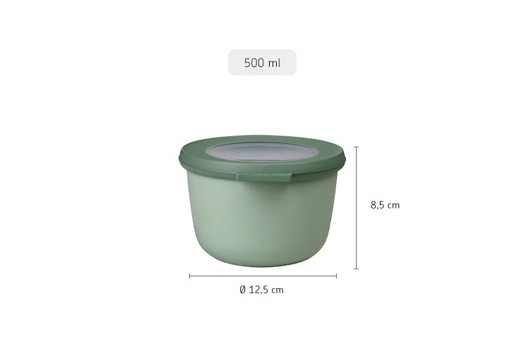 Mepal Cirqula Round Food Container Nordic Sage - 500ml - Image 2