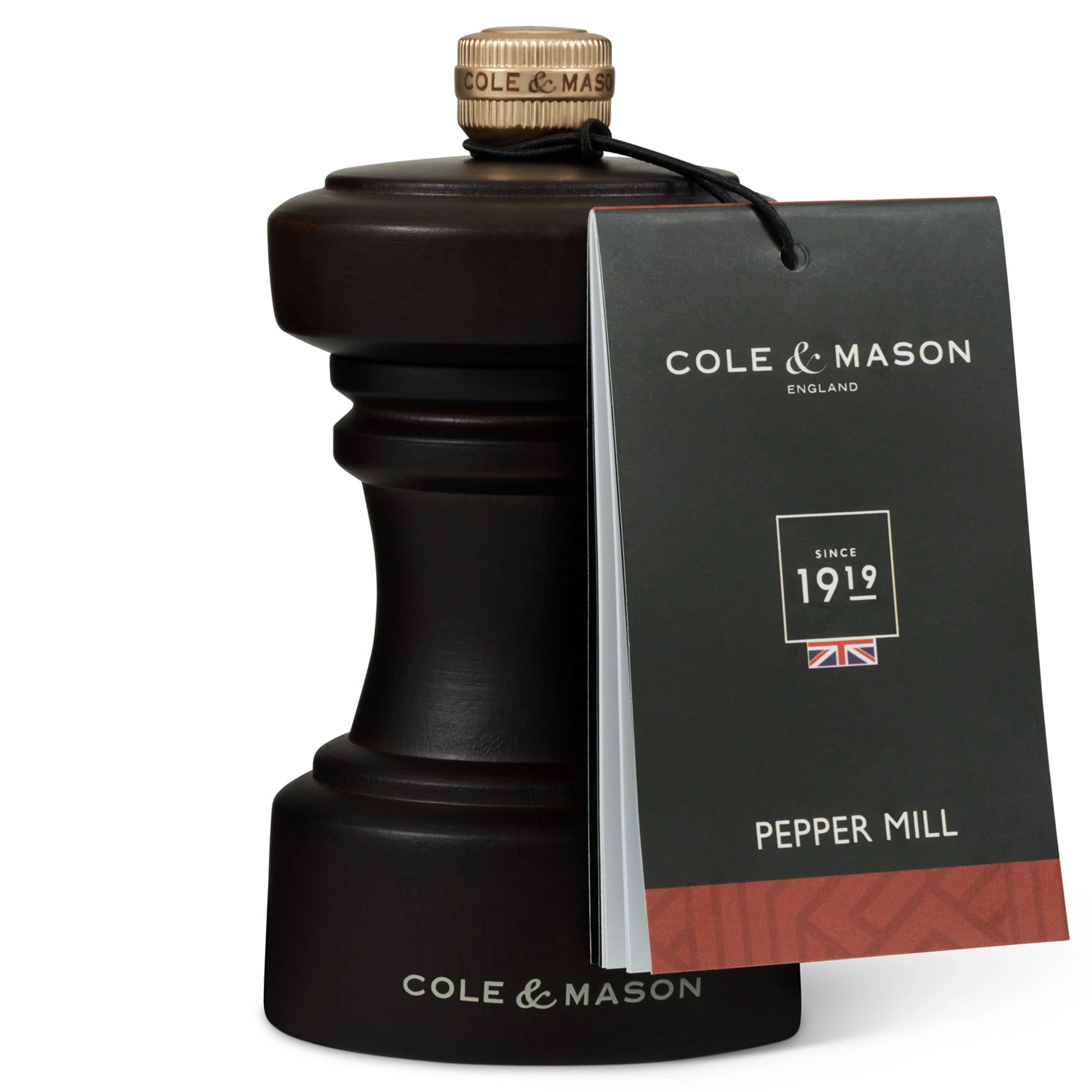 Cole & Mason Hoxton Chocolate Wood Pepper Mill Beech wood - 104mm - Image 4