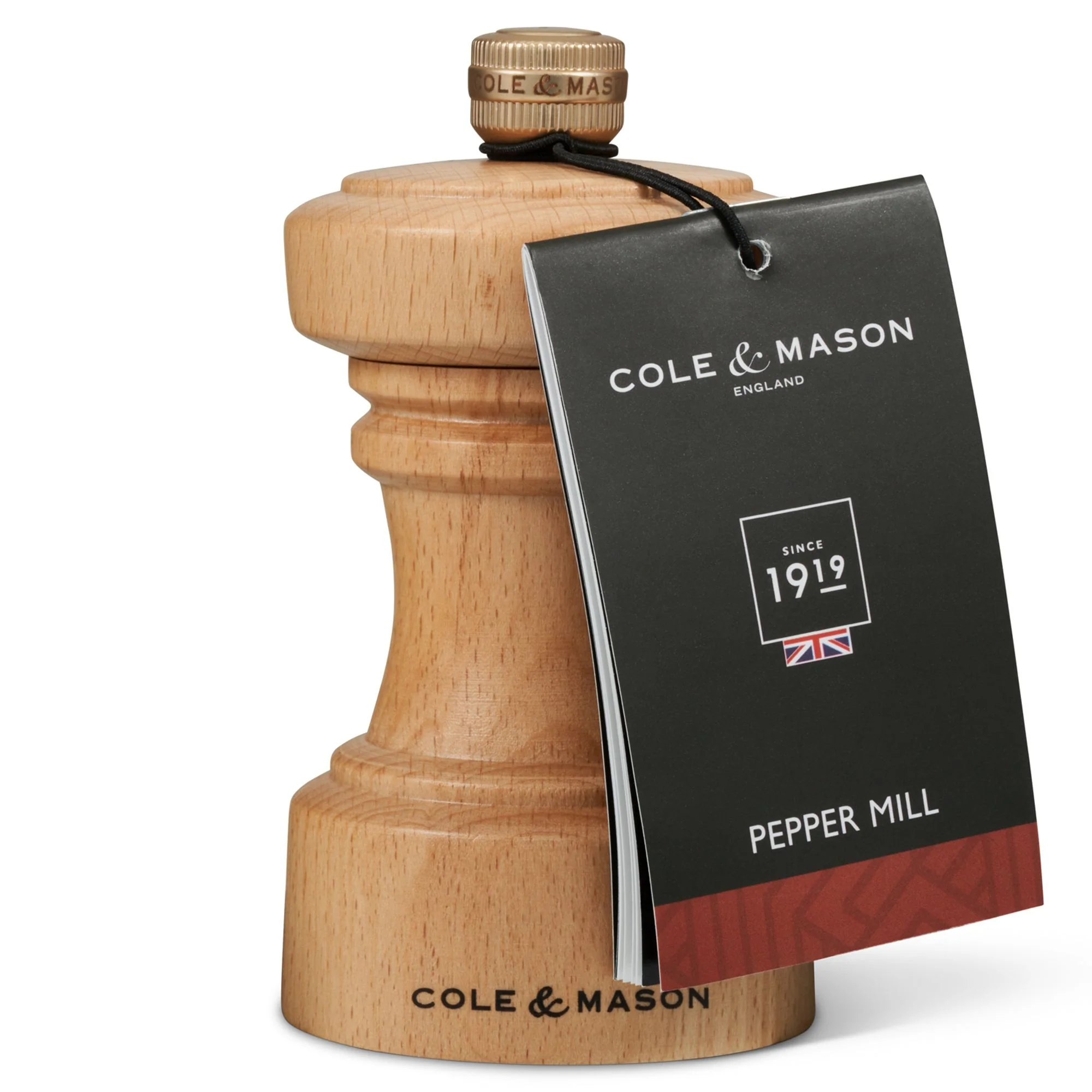 Cole & Mason Hoxton Natural Beech Pepper Mill Beech wood - 104mm - Image 5