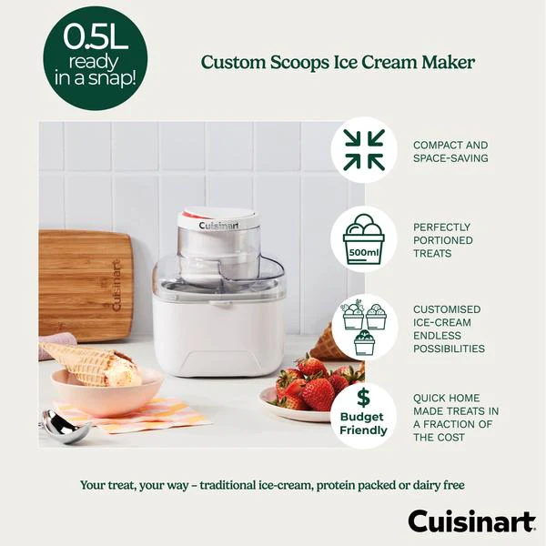 Cuisinart Custom Scoops Personal Ice Cream Maker (ICE-M10XA) - Image 6