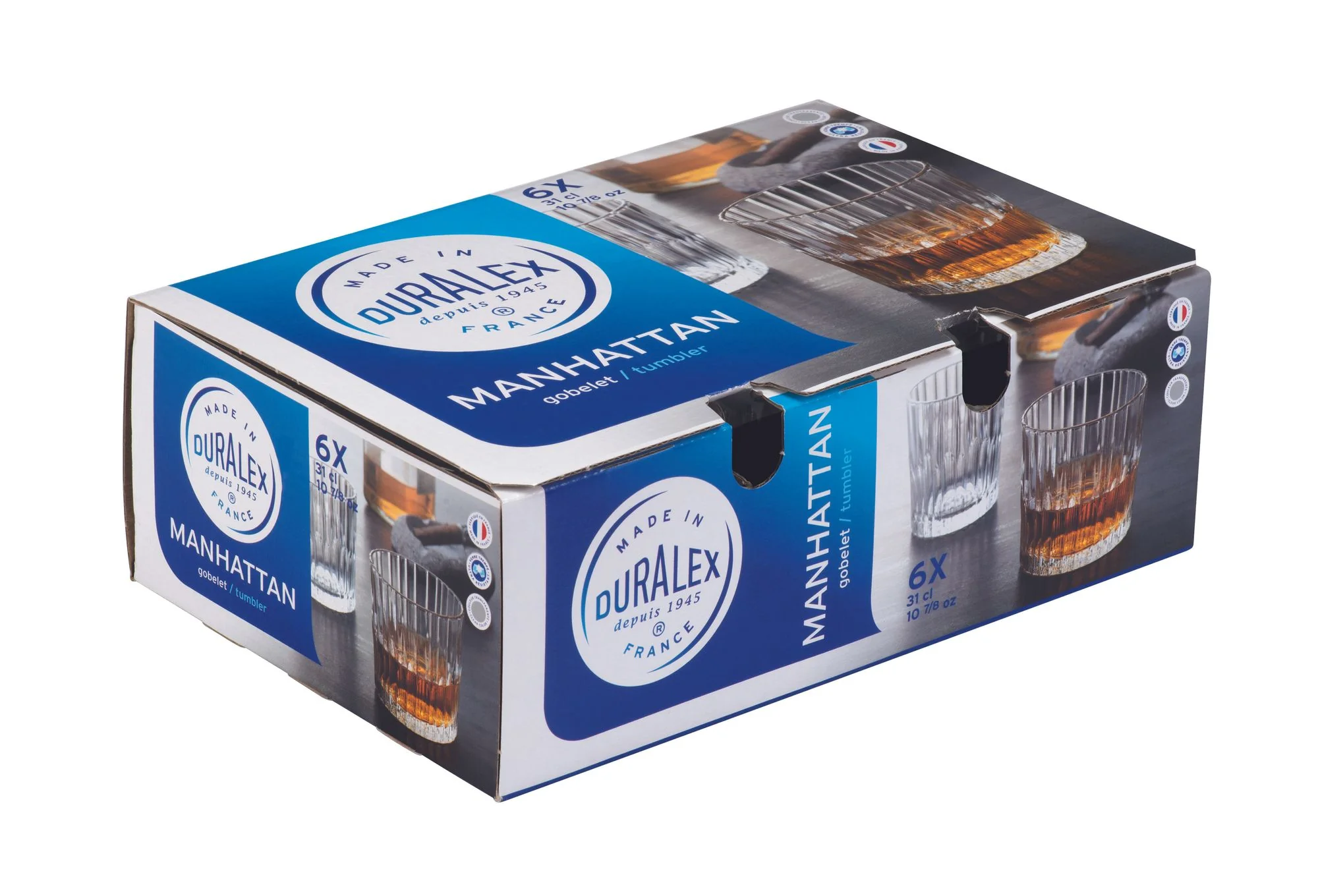 Duralex Manhattan Clear Tumbler Set of 6 - 310ml - Image 2