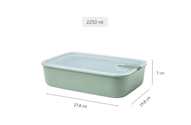 Mepal Easyclip Food Storage Container Nordic Sage Polypropylene Silicone - 2550ml - Image 4