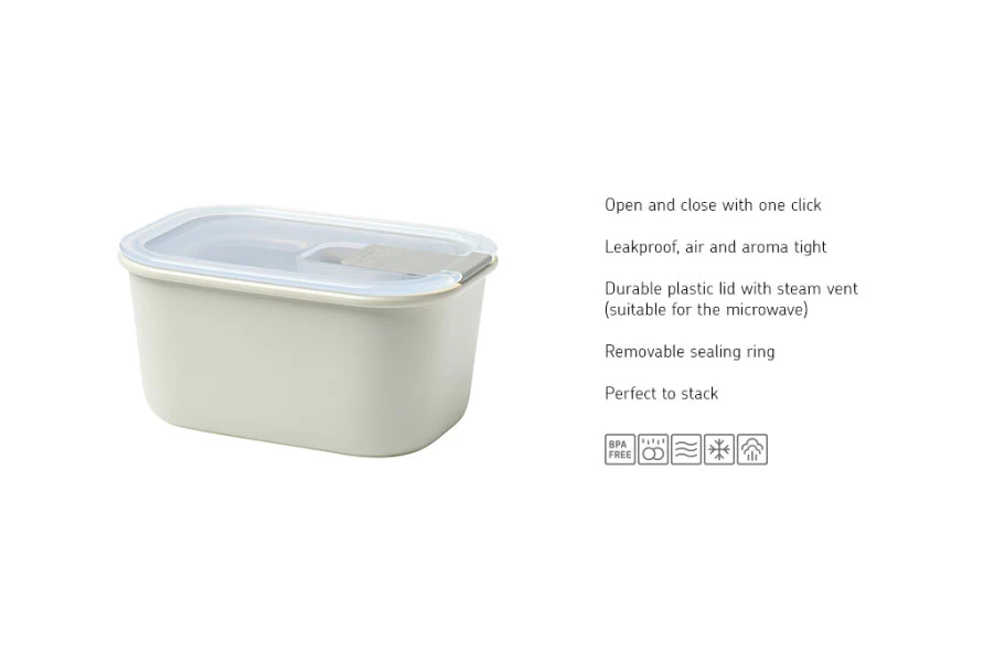 Mepal Easyclip Storage Food Container Nordic White - 450ml - Image 3