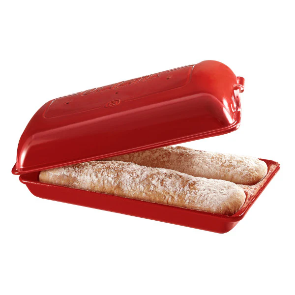 Emile Henry Ciabatta Bread Baker - Burgundy - Image 2