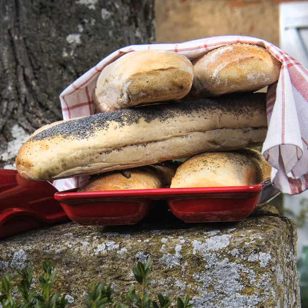 Emile Henry Ciabatta Bread Baker - Burgundy - Image 6