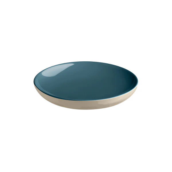 Emile Henry Deep Plate 20cm - Blue Flame/Ivory