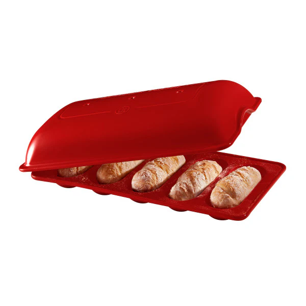 Emile Henry Mini-Baguettes Bread Baker - Burgundy - Image 2