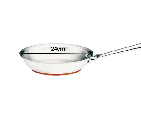 Essteele Stainless Steel Open French Skillet - 24cm - Image 2