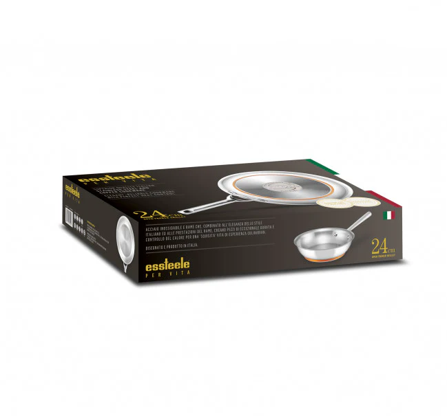 Essteele Stainless Steel Open French Skillet - 24cm - Image 3