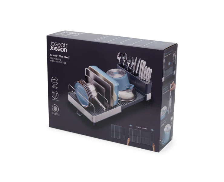 Joseph Joseph Extend Steel Dish Rack - 2-part Sliding Tray - Image 4
