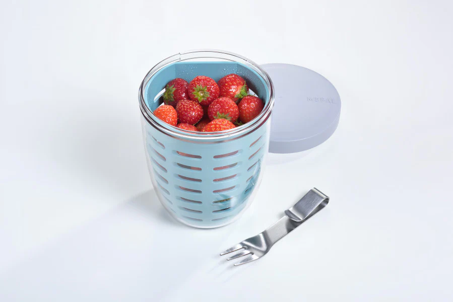Mepal Fruit & Veggie Pot Ellipse Vivid Blue - 600ml - Image 2