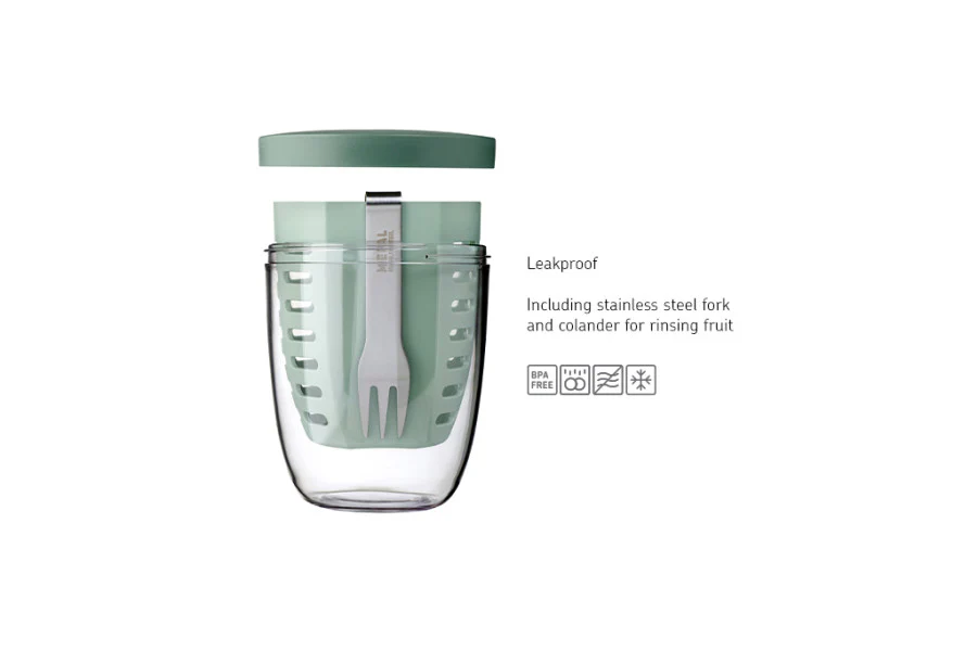 Mepal Fruit & Veggie Pot Ellipse Vivid Blue - 600ml - Image 4