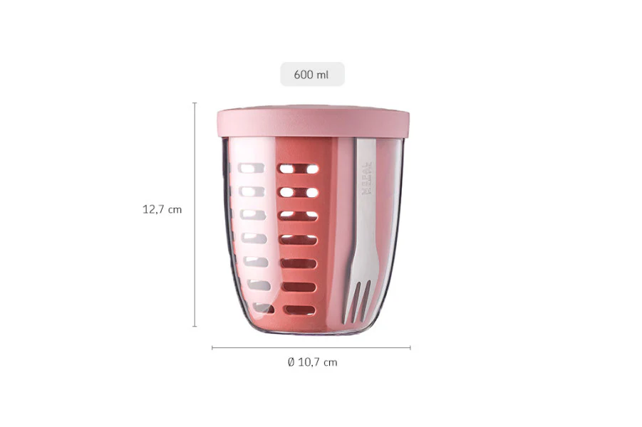 Mepal Fruit & Veggie Pot Ellipse Vivid Mauve - 600ml - Image 3