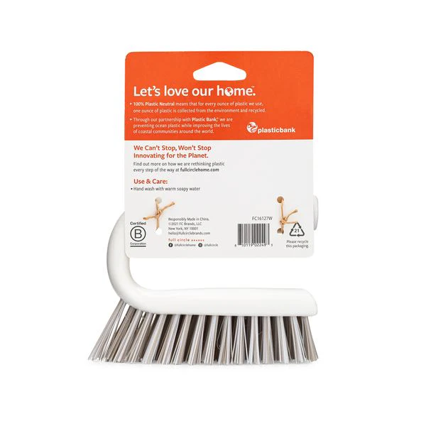 Full Circle All-Purpose Scrub Brush - White - Image 3