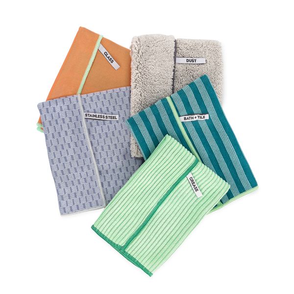 Full Circle Renew Essentials Microfiber Cloths set/5 - Multicolour - Image 4
