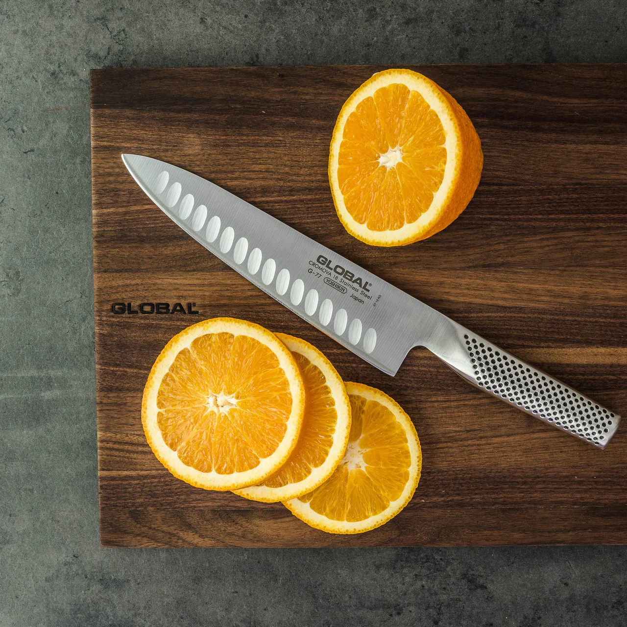 Global Classic 20cm Cook’s Knife Fluted G-80 - Image 2
