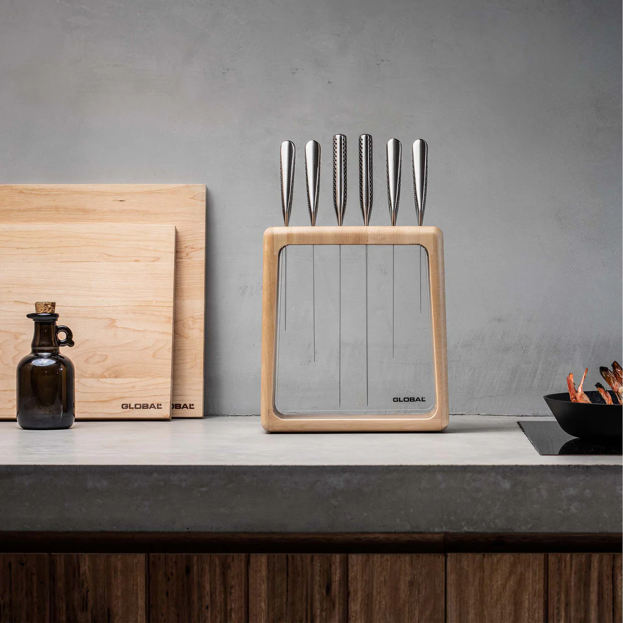 Global Hashira 7pc Knife Block Set - Maple - Image 2