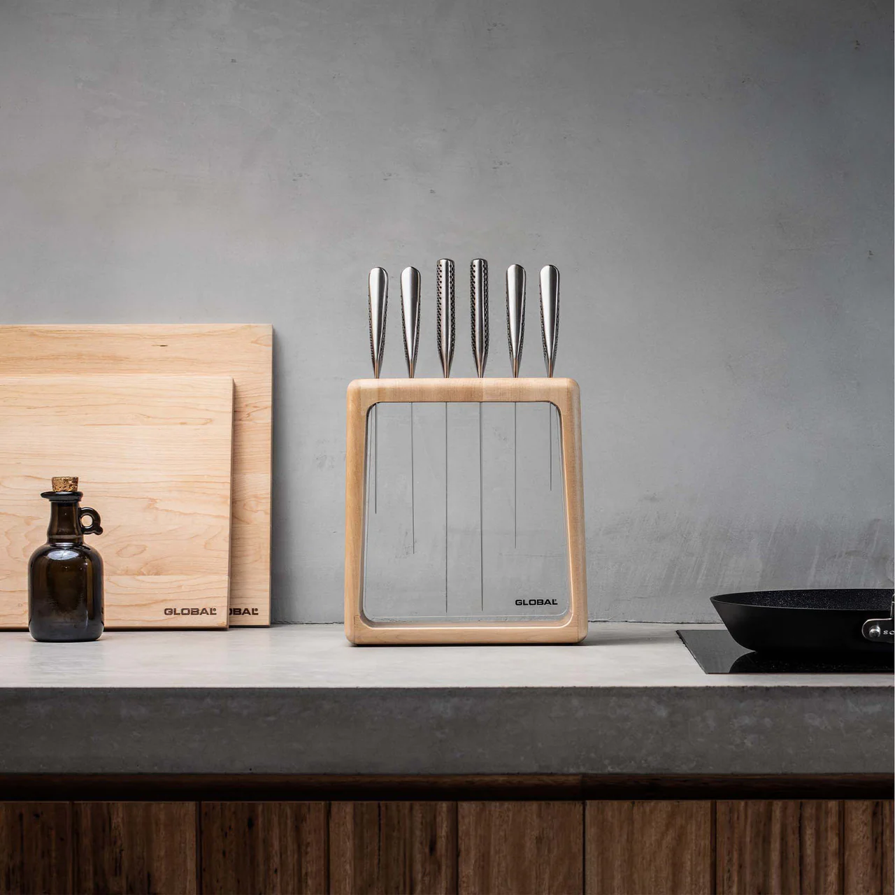 Global Hashira 7pc Knife Block Set - Maple - Image 4