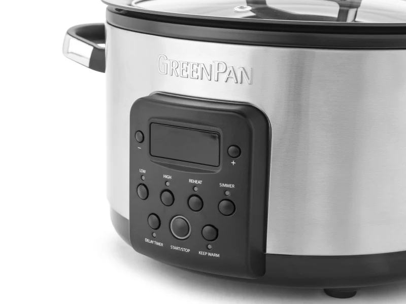 GreenPan Bistro Slow Cooker 3.7L PFAS Free - Stainless Steel - Image 4