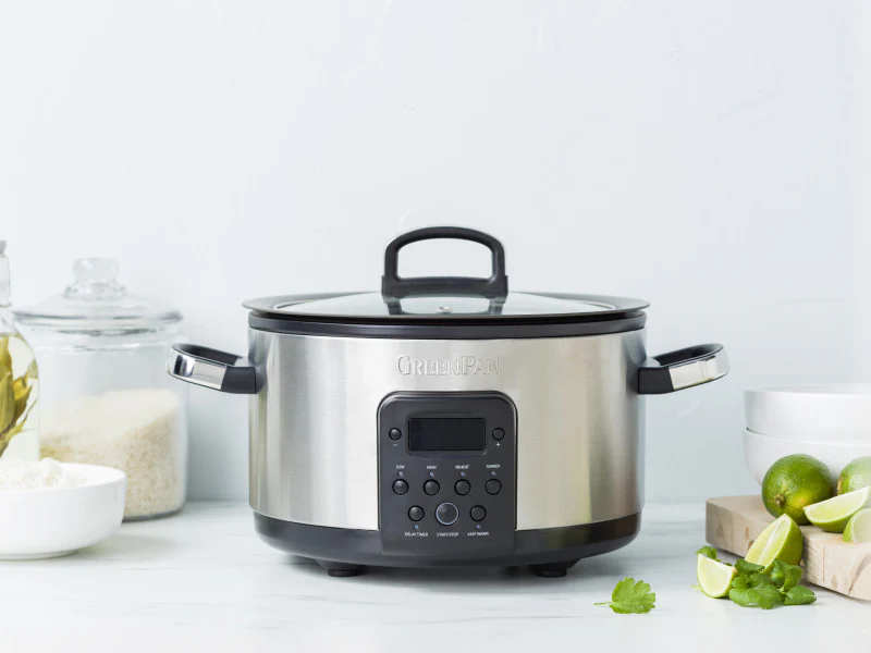 GreenPan Bistro Slow Cooker 3.7L PFAS Free - Stainless Steel - Image 5