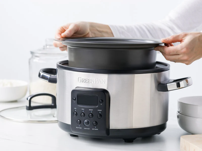 GreenPan Bistro Slow Cooker 3.7L PFAS Free - Stainless Steel - Image 8