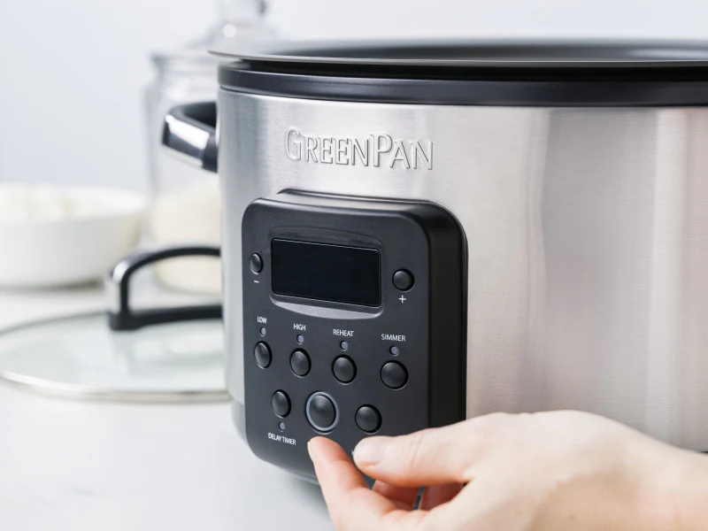 GreenPan Bistro Slow Cooker 3.7L PFAS Free - Stainless Steel - Image 9