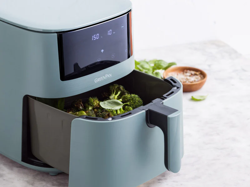 GreenPan Bistro XXL Coloured Air fryer Smokey Sky Blue 7.2L - PFAS Free - Image 4