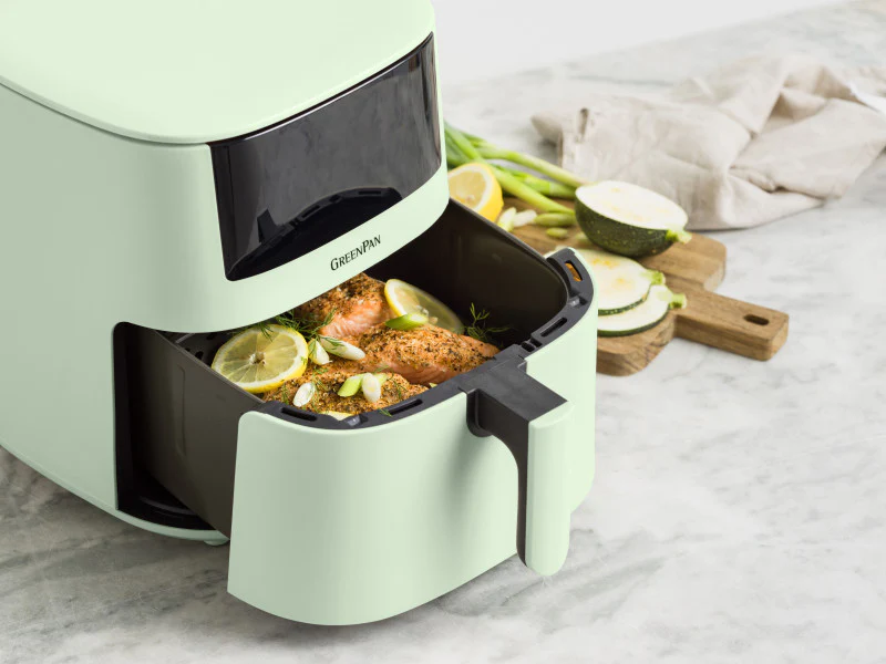 GreenPan Bistro XXL PFAS Free Coloured Air fryer Mint Green - 7.2L - Image 10