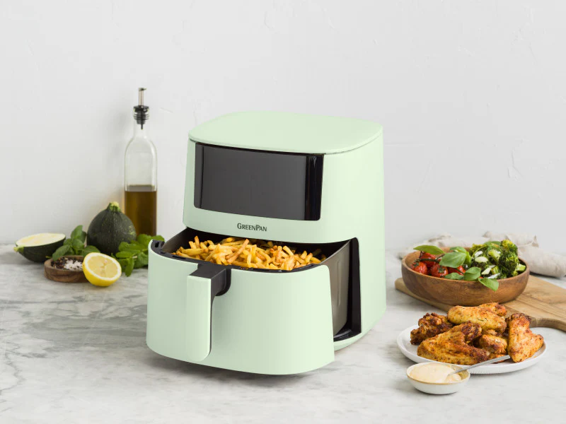 GreenPan Bistro XXL PFAS Free Coloured Air fryer Mint Green - 7.2L - Image 4