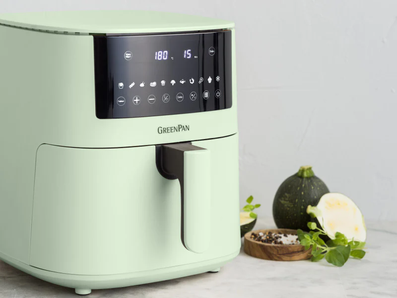 GreenPan Bistro XXL PFAS Free Coloured Air fryer Mint Green - 7.2L - Image 6